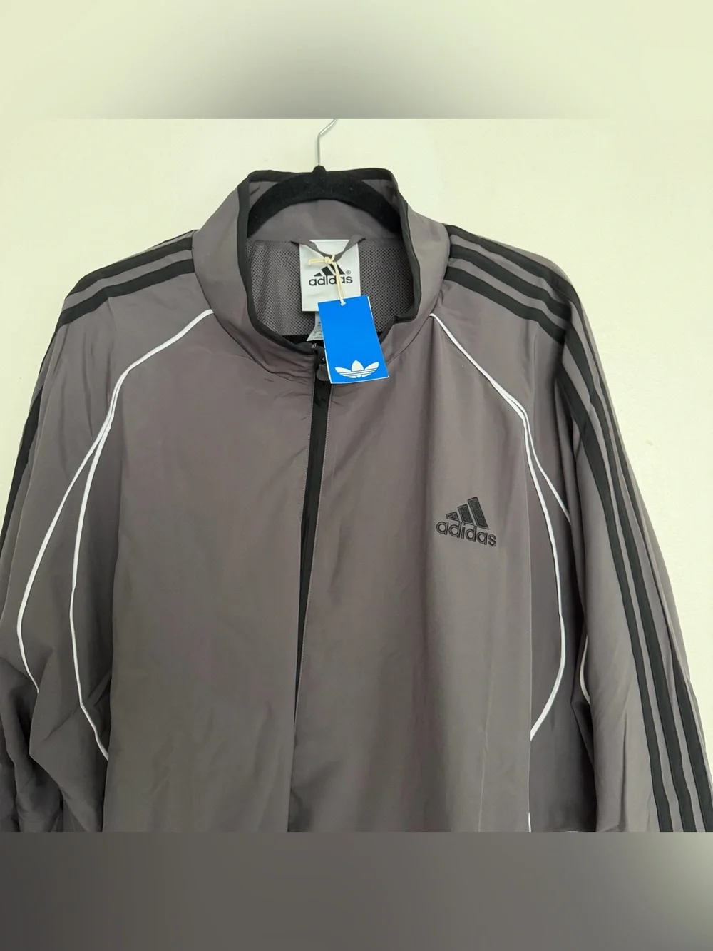 Men’s Adidas Teamgeist Adicolor Funnel Neck Loose Fit Woven Track Top Size 3XL